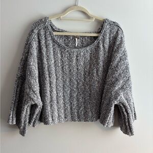 Free People Textured Gray Women's Sweater
